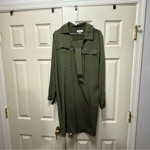 Calvin Klein Olive Green Mini Dress